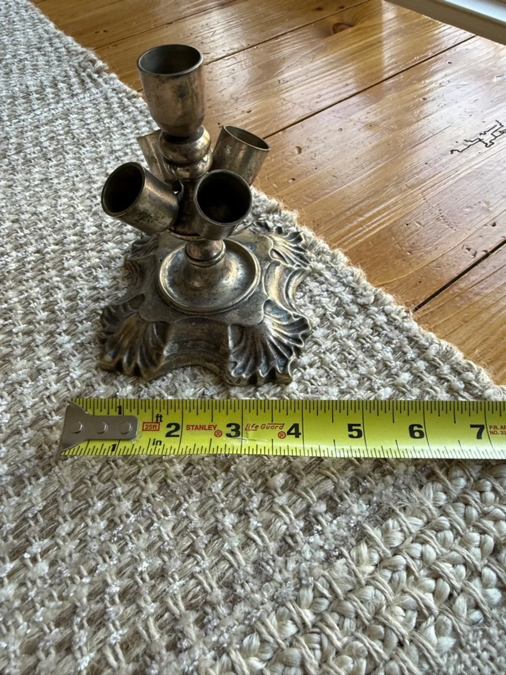 Fancy Lipstick Silver Plate Decorative Holder for Dresser/Bathroom Vanity VTG.